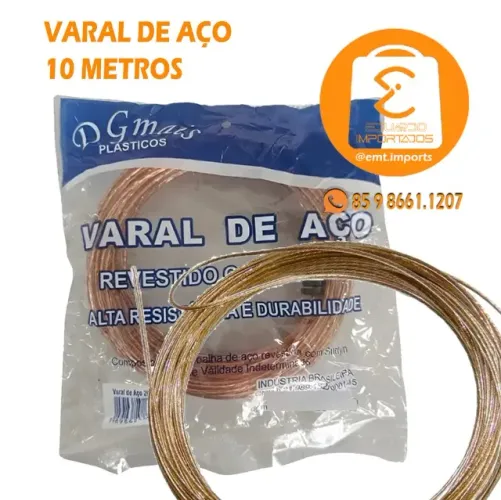 Varal de Aço Revestido 10 Metros DGmais