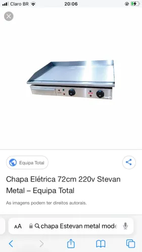 Chapa elétrica 220w
