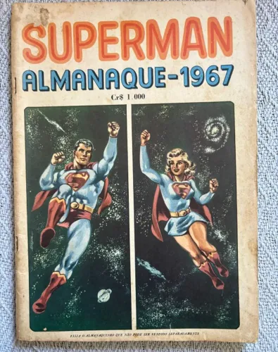 Almanaque + Almanaquinho Superman  1967 EBAL. MIOLO SOLTO