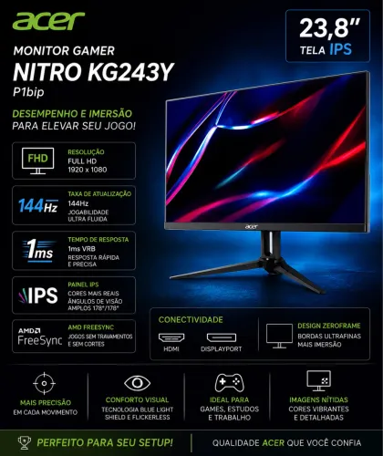 MONITOR GAMER ACER NITRO KG243Y