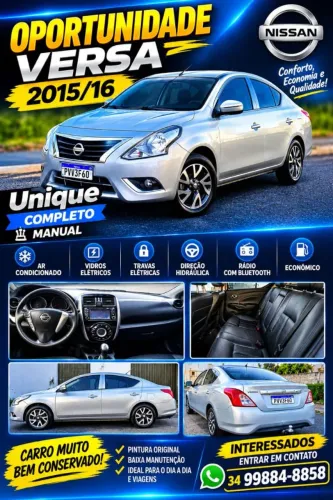 Nissan Versa Unique 1.6 16V Flex 4P Mec. 2016