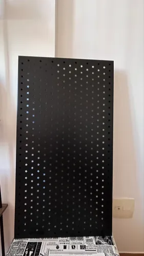 Painel Organizador Perfurado / Pegboard Metálico (Preto)