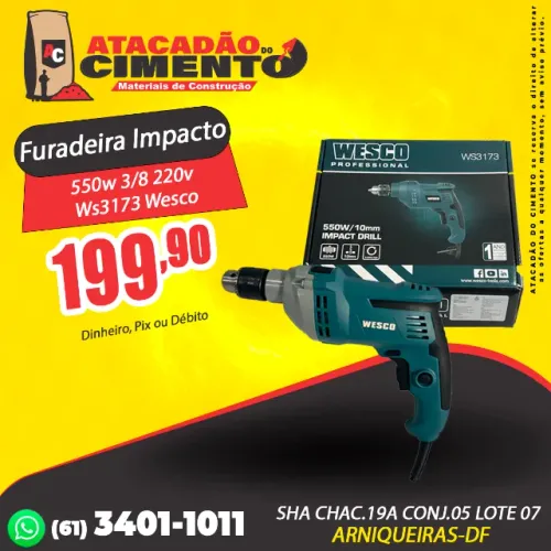 Furadeira Impacto 550w 3/8 220v Ws3173 Wesco