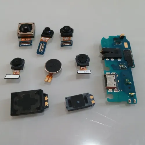 Lote de Peças Originais Samsung Galaxy A12 (SM-A125M) - Câmeras, Sub-placa e Alto-falantes