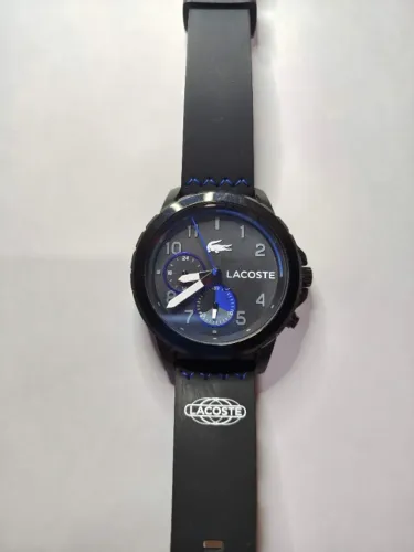 Relógio Lacoste Masculino pulseira preta original ¨mostrador preto original