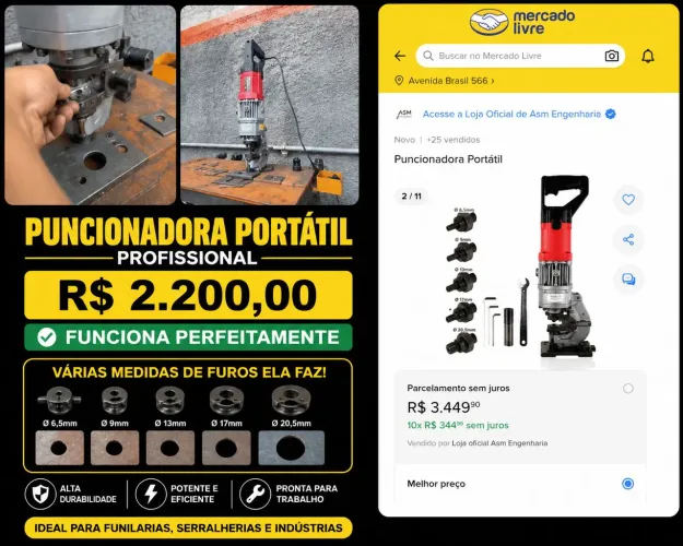 Furadeira pulcionaderia automática 
