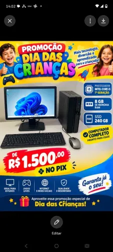 Vendo computador completo promoção dia das Crianças