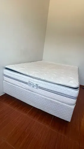 Cama Box Casal + Colchão Gazin Diamond Blue | Leia a Descrição