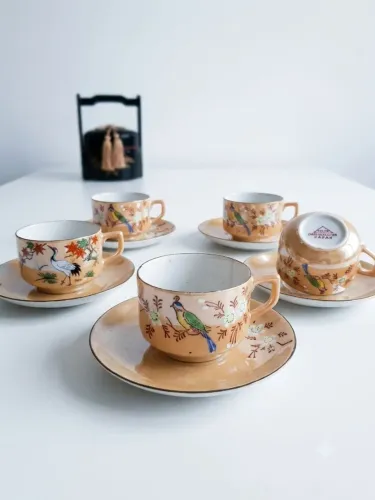 Antigo Jogo Café Porcelana Japonesa Delta (Anos 45-52) - 5 Peças