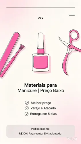 Materiais para manicure 