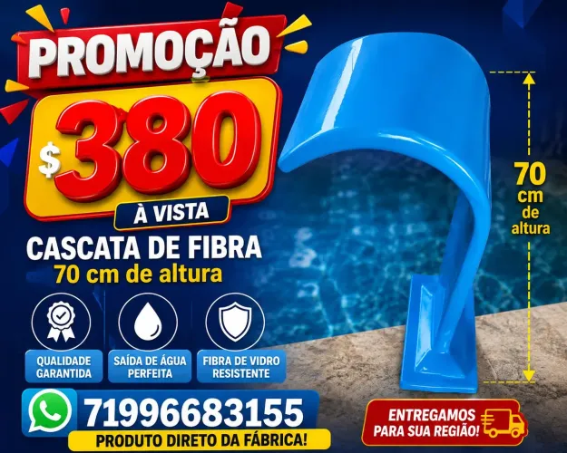 Cascata de fibra de vidro