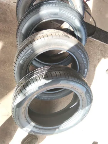 4 pneus aro 16 perfil 195/60 Marca Pirelli cinturato bom de borracha 