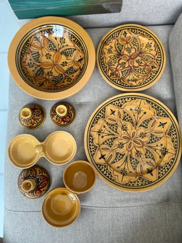 Conjunto de cerâmica artesanal