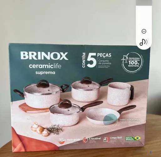 CONJ PANELAS BRINOX 5PÇS NOVA