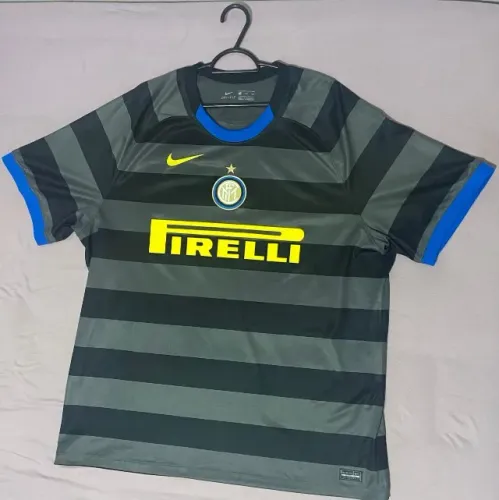Camisa III Inter de Milão 20/21 - XGG/GGG - Nike Preta e Cinza Autêntica