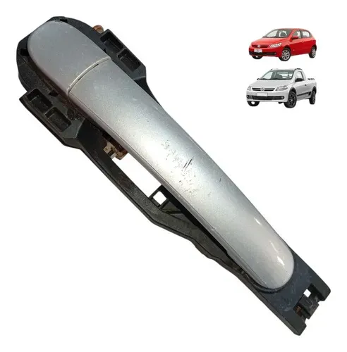 Macaneta Porta Externa Volkswagen Gol G5 Voyage Saveiro 2008 Prateado Dianteira/traseira