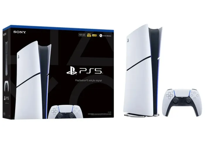 PlayStation 5 Edição Digital 825GB 1 controle branco, Novo Lacrado