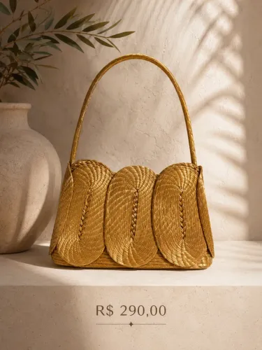Bolsa de capim dourado