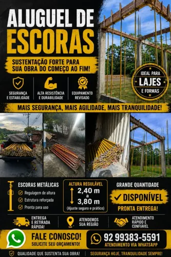 Locação Escoras Metálicas