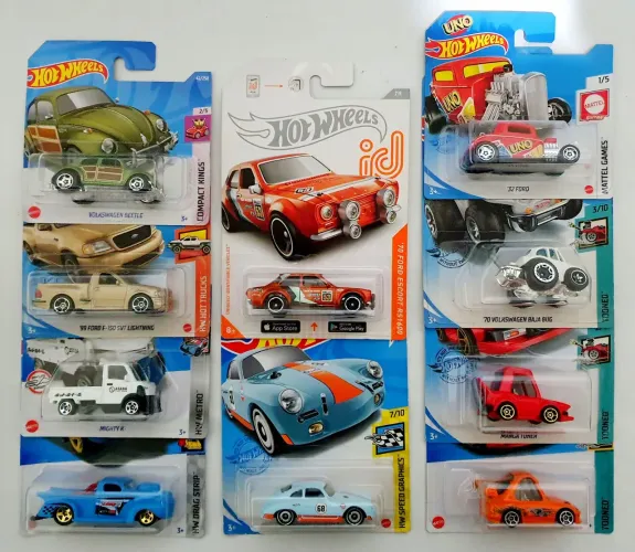 HOT WHEELS VARIOS TOONED VOLKSWAGEN FUSCA PORCHE FORD BEETLE SUPRA NOVO VALOR NA DESCRIÇÃO