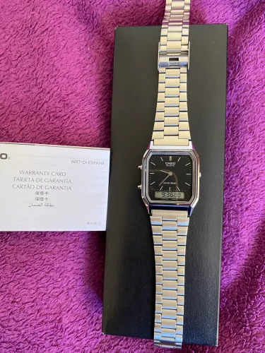 Relógio Original Casio Unissex Vintage Prata Aq-230a-1dmq