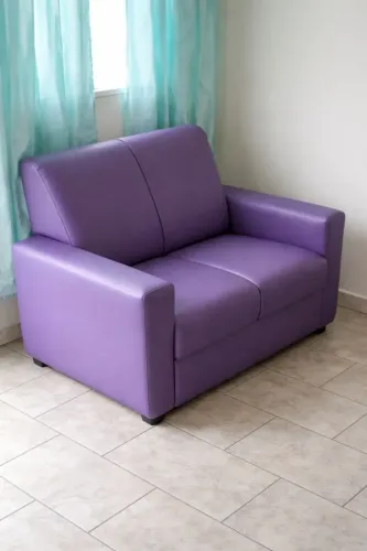 Sofá 2 Lugares Roxo - Moderno, Confortável