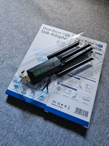 Adaptador WiFi USB 1200Mbps 5G+2.4G Dual Band 4 Antenas 802.11ac Produto Novo