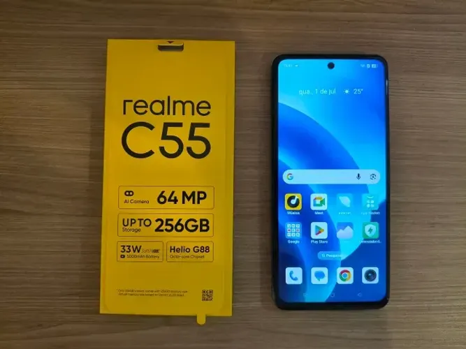 Celular Realme C55 256GB 8GB RAM usado bem novo caixa original
