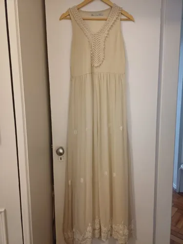 Vestido Longo Bege