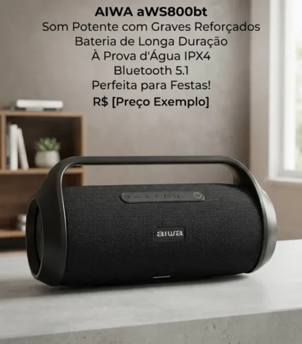 caixa de som Bluetooth AIWA AWS800bt