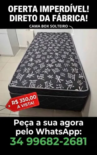 Cama box solteiro $350,00 A vista entrega imediata