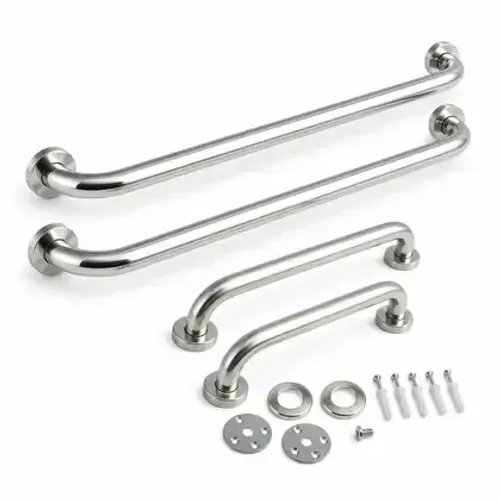 Kit Barras de Apoio alça suporte Deficiente Idoso Inox Banheiro