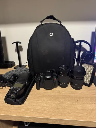 Canon T6i + kit e lentes profissional