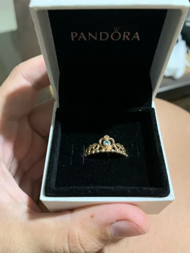 Anel Rose Pandora Tiara de princesa