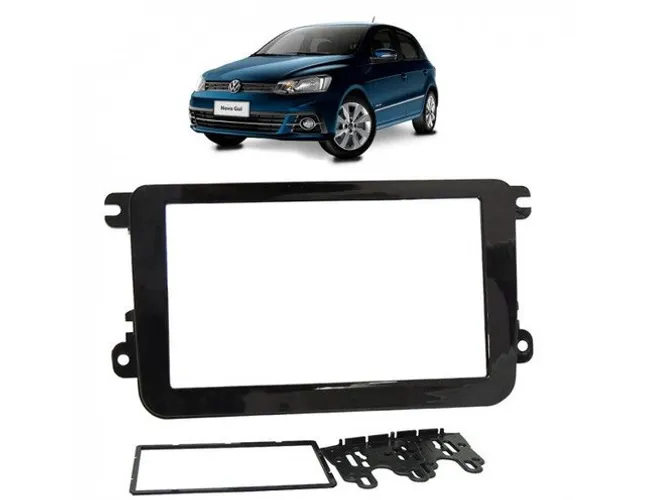 Moldura 2 Din VW Gol, Voyage e Saveiro G7, Jetta, Passat, Variant, Tiguan, Amarock<br><br>