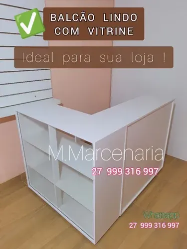 BALCÃO LINDO NOVO COM VITRINE