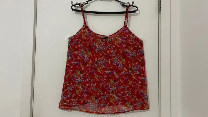 Blusa Florida Vermelha P