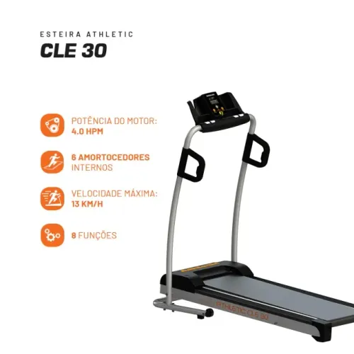 Esteira Athletic cle 30- entrega e montagem grátis