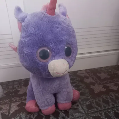 Unicórnio de Pelúcia Lilás - 45 cm