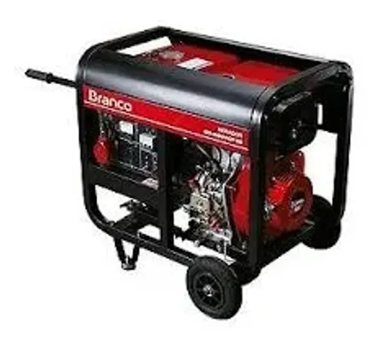 Gerador a Diesel branco BD8000E3 380V 8.0kVA 13cv 4T Trifásico com AVR Partida Elétrica 
