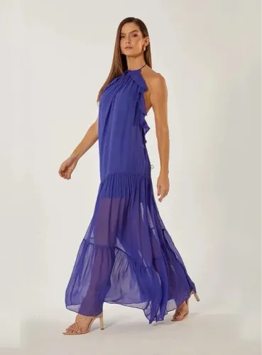 Vestido azul fluido ISY