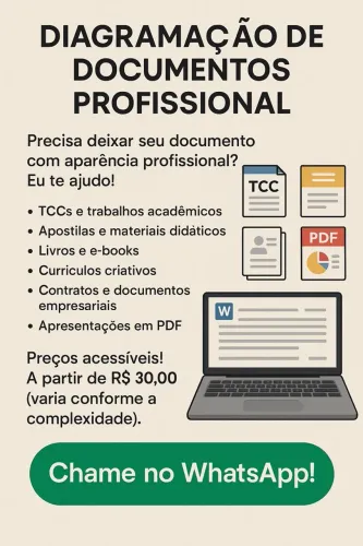 Diagramação de Documentos Profissional - TCC, Apostilas, Currículos e Mais!