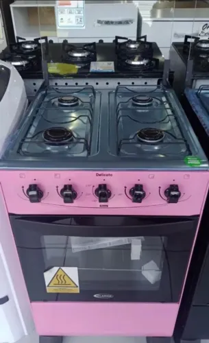 Fogão rosa 4 bocas novo