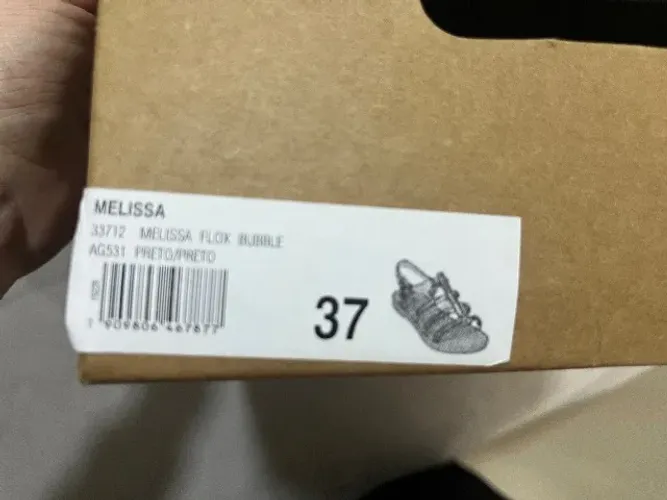 Melissa flok bubble preta tam 37