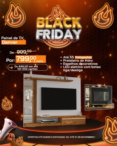 Painel para TV de até 55 polegadas 