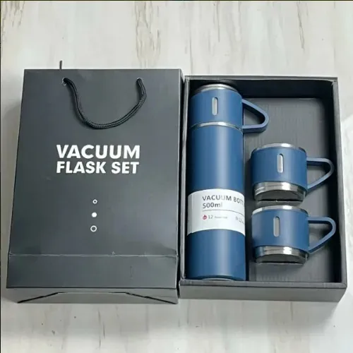 Kit Garrafa Termica Com 3 Xicaras 