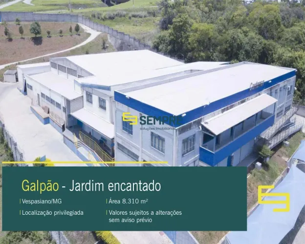 Galpão à venda, 28 vagas, Jardim encantado - Vespasiano/MG