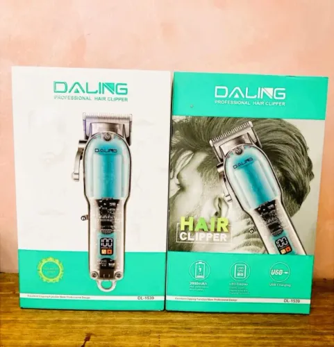 Máquina De Cortar Cabelo Sem Fio Profissional Daling Dl-1539 Cor Cinza-escuro 110V/220V