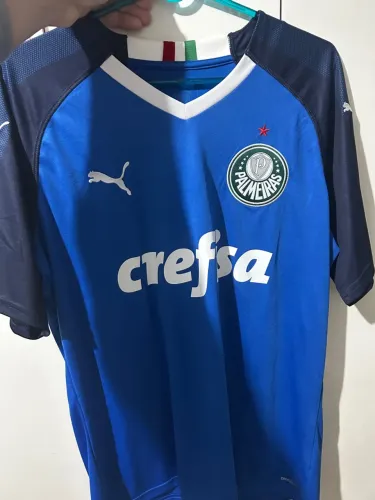 Camisa de Goleiro Palmeiras I 19/20 s/n° - TAM G Masculina - Marinho