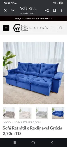 Sofa Grécia 270cm Retrátil e Reclinável